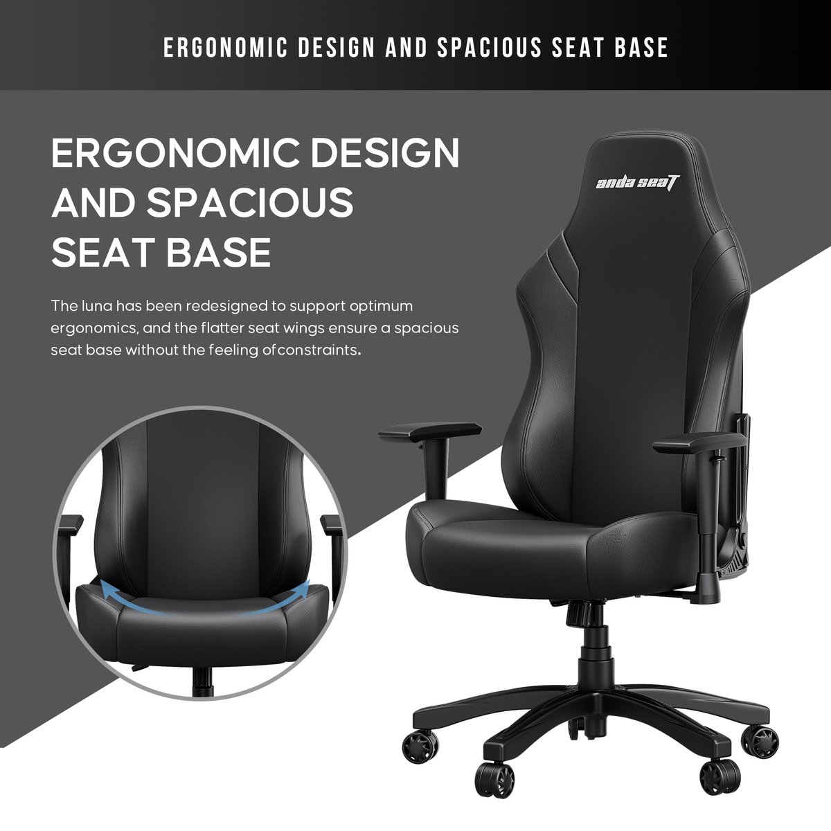 Andaseat Luna Gamingstoel - Ergonomisch met Verstelbare - afbeelding 2