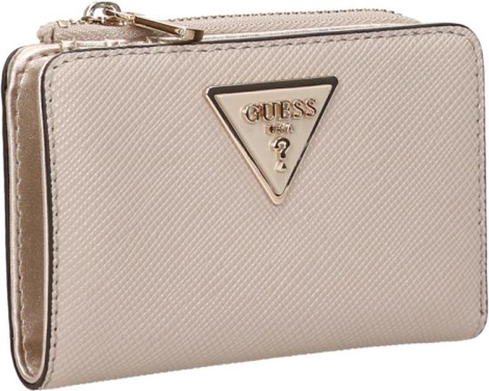 Foto: Guess portemonnee portefeuille dames ritsportemonnee laurel taupe