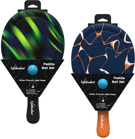 Foto: Waboba beach paddle set neopreen tennisset incl bal water friendly drijvende bal