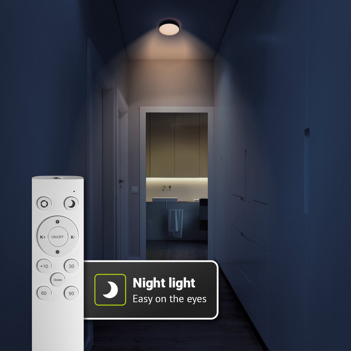 OTREN Plafonnier Led Moderne, 48W Lampe de Plafond Moderne, 6500K Luminaires Intérieur pour