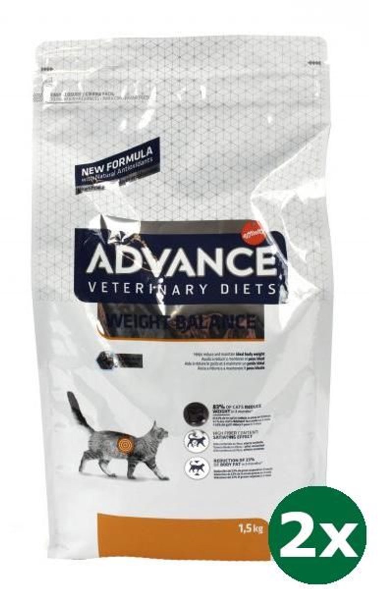 Advance Advance veterinary diet cat weight balance kattenvoer 2x 1,5 kg