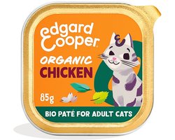 Edgard & Cooper Kattenvoer Graanvrij Biologisch Natvoer voor Katten Gesteriliseerde of Actieve Kat Natuurlijke Heerlijke PatÃƒÂ© 85g x 16 Biologische Verse Kip, Smakelijk en Uitgebalanceerd, Vers Vlees