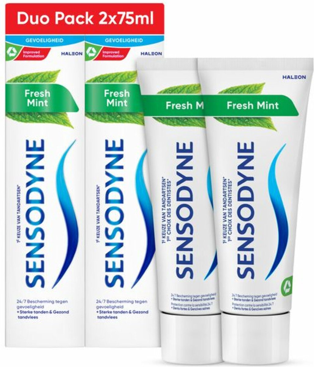 Goedkoopste 3x Sensodyne Tandpasta Fresh Mint Duo 2 stuks