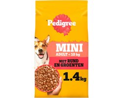 4x Pedigree Adult Hondenbrokken Mini Rund 1,4 kg