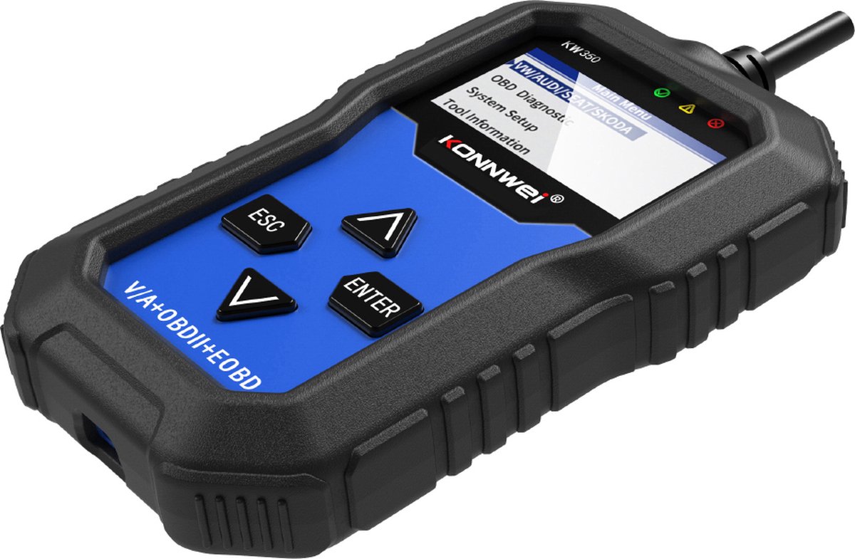 Konnwei KW350 OBD2 Scanner - Auto uitleesapparatuur - Storing verwijderen - Service reset - ABS - SRS - Voor Audi, Volkswagen en Seat thumbnail 2