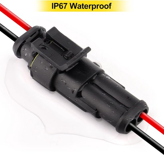 10-delige set connectors waterdicht 2-polige snelkoppeling superseal stekker stekker connector