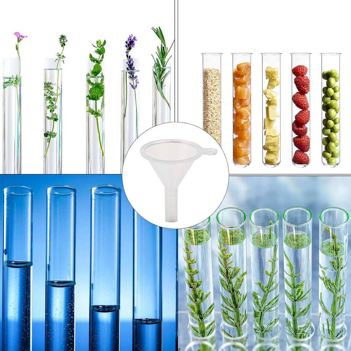 30 Tubes à Essai En Plastique Transparent + Bouchons Liège - 12/20/30 Ml - Avec Étiquettes Kraft & Ficelle - Pour DIY, Dragées, Rangement