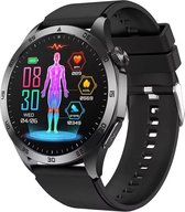 Bol.com GlucoMeter - ECG Hartslagmeter - horloge - meter - Smartwatch - Donker staal aanbieding