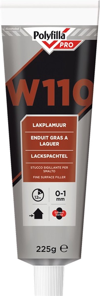 Polyfilla Pro W110 Lakplamuur 225gr - W110