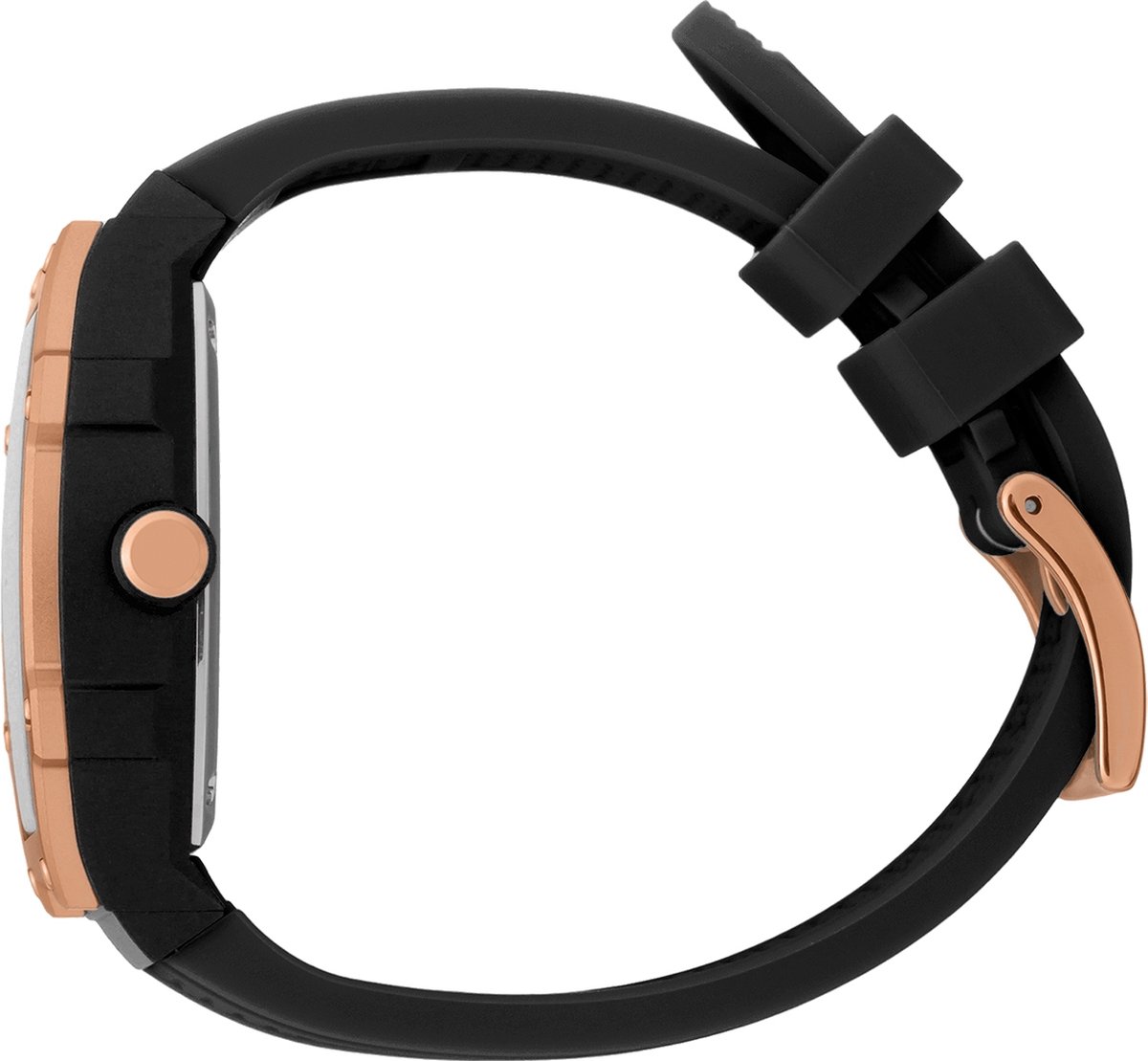 Ice Watch Ice Boliday - Black Rose-Gold 023315 Horloge - Siliconen - Zwart - Ø 46 mm