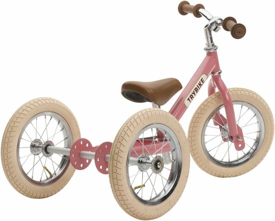 Trybike Steel Loopfiets 2-in-1 Vintage Jaipur Pink