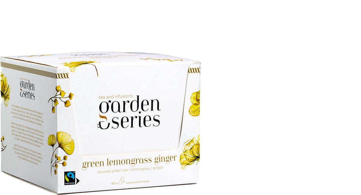 Groene thee - Green Tea Lemongrass Ginger - Garden Series Box (48 piramidebuiltjes)