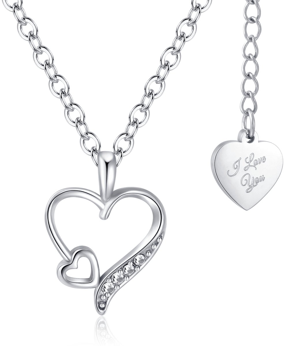 Malinsi® Ketting Dames Lovin - Zilverkleurig RVS - Kettingen met hanger - Cadeau vrouw