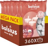 Bolsius - Duurzamere Waxinelichtjes - Theelichtjes - Wit - 6 branduren - 360 stuks