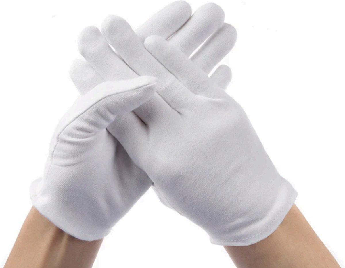 Goedkoopste Katoenen Handschoenen Eczeem - Wit - Eczeem Handschoenen - 1 Paar - L