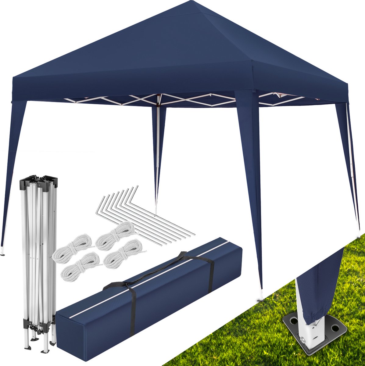 Tectake® - Tuinpaviljoen Linosa opvouwbaar 3x3m - blauw