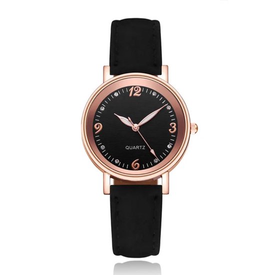 Montre pour femme avec indication des heures élégante et aiguilles Zwart lumineuses