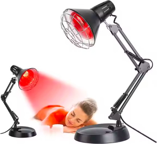 Foto: Infraroodlamp 150w voor spieren en gewrichten infraroodtherapie lichttherapie fibromyalgie pijnverlichting collageen lamp warmtelamp rood licht therapie red light therapy