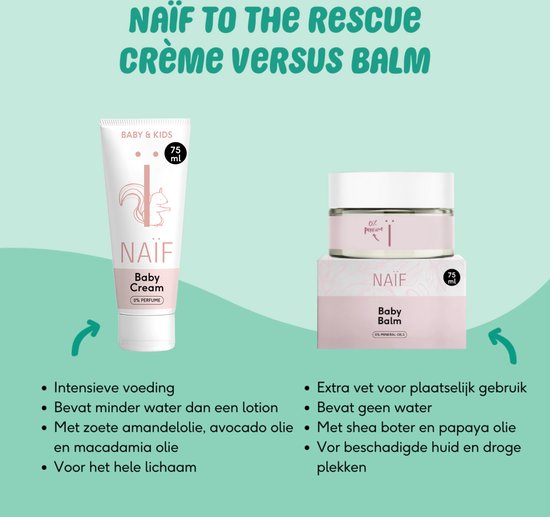 Naïf - Baby Balm - Baby's & Kinderen - 0% Parfum - met Natuurlijke Ingrediënten - 75ml — afbeelding 4