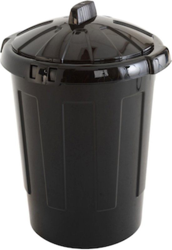 Jinfa | Gegalvaniseerde Metalen Vuilnisbak met Handvaten en Deksel | Zink | Diameter 29 cm - Hoogte 31,5 cm | Inhoud: 18 liter Jinfa | Gegalvaniseerde Metalen Vuilnisbak met Handvaten en Deksel | Zink | Diameter 29 cm - Hoogte 31,5 cm | Inhoud: 18 liter