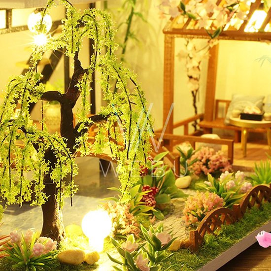 RYAN Maison Miniature Serre En Bois à Construire – LED Intégrées – DIY Adulte – 17,5 X 17,5 X 20 Cm – Cadeau Loisir Créatif