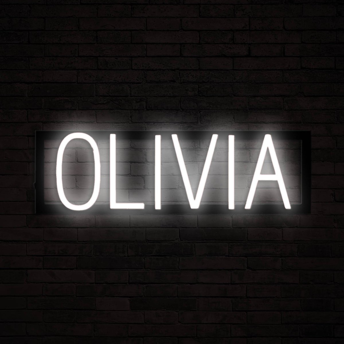 OLIVIA - Neon LED Lamp Kinderkamer | SpellBrite | 49,73 x 16 cm | 6 Dimstanden & 8 Lichtan