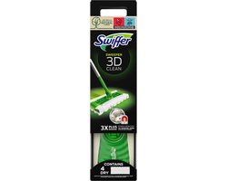 Swiffer Vloerreiniger 3D Clean Starterskit - 1 Vloerwisser + 4 Droge & 2 Vochtige doekjes
