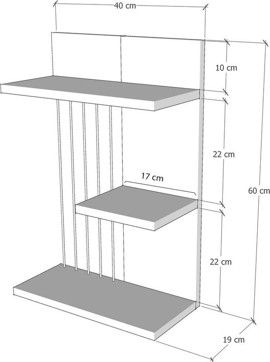 Wandplank | Geel | Melamine Laag | 18mm Dikte