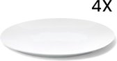 Borden - 27 cm - 4 Stuks - Wit - Horeca - Set - Pack - Witte Borden - Kwaliteit - Porselein - Dinerbord - Ontbijtbord - Lunchbord