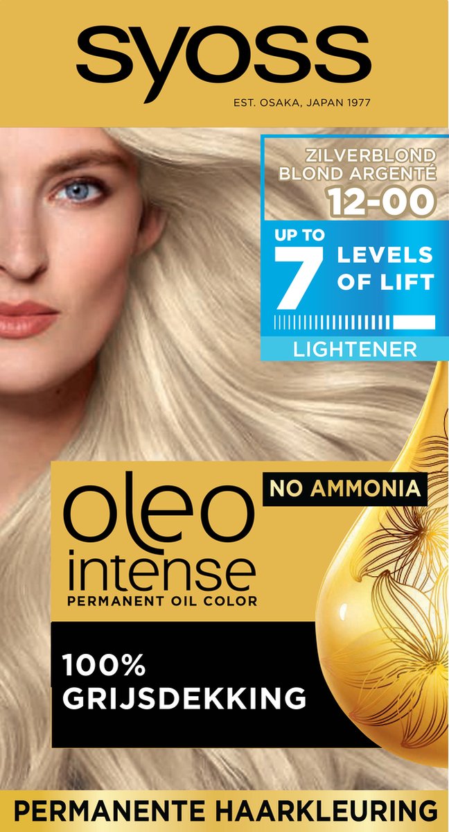SYOSS Color Oleo Intense 12-00 Zilverblond Haarverf - 1 stuk