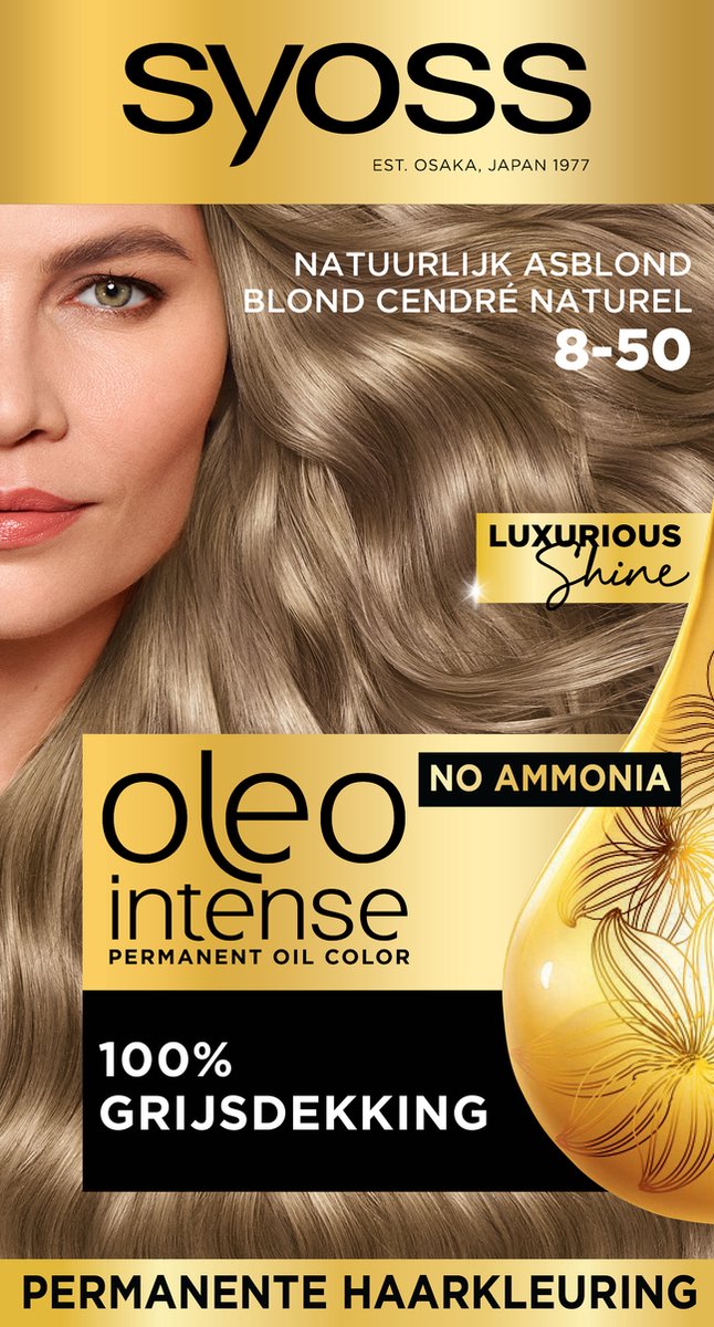 SYOSS Color Oleo Intense 8-50 Natuurlijk Asblond - 1 stuk