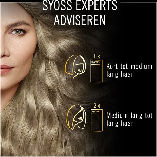 Syoss experts adviseren: 1x voor kort tot medium lang haar, 2x voor medium lang tot lang haar.