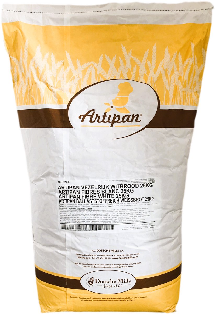Artipan vezelrijk witbrood 25kg - brood bakken - bakingrediënt - bloem