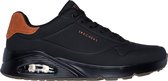 Skechers Uno - Suited On Air Heren Sneakers - Zwart