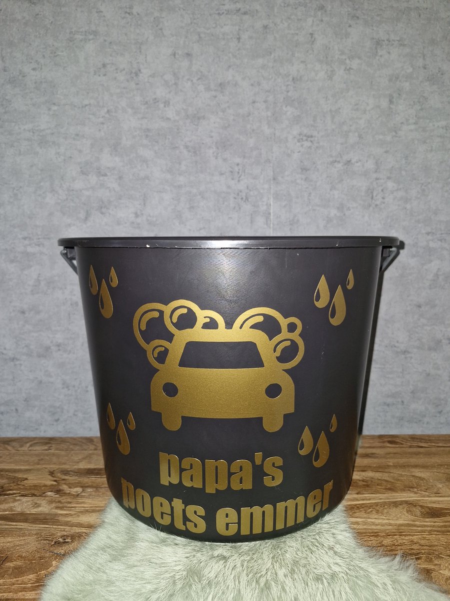 Goedkoopste Cadeau emmer- Papa's poets emmer-auto-sop-zwart-bouwemmer-12 liter