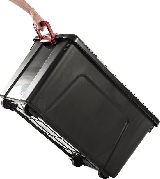 Onder Het Bed Opbergbox - 35L - Met Deksel & Wielen - Transparant
