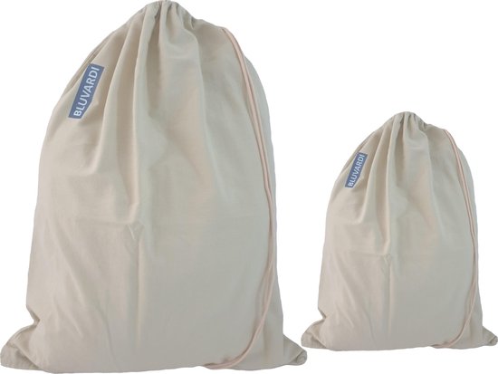 Foto: Loti living waszakken 5 stuks waszakken voor wasgoed waszak groot 16x16 25x30 30x40 40x50 50x60