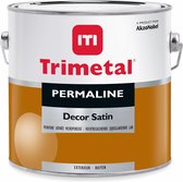 Trimetal Permaline Decor Satin - 1 pot systeem ( grondlaag, tussenlaag, eindlag) solventbasis - Zwart - 2.50 L
