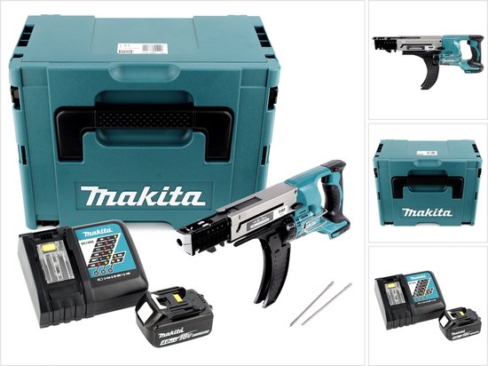 Makita DFR 750 RM1J accuschroevendraaier 18V 45-75mm + 1x oplaadbare accu 4.0Ah + lader + Makpac