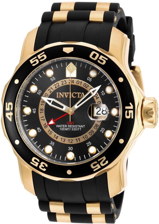 Cinturino In Gomma Nero Per Orologio Invicta Pro Diver 6977 6978 6991 6996 E Altri