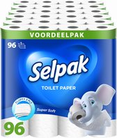 Selpak - Papier toilette - 3 couches - 96 rouleaux (3x32 rouleaux) - super doux - papier toilette en pack économique