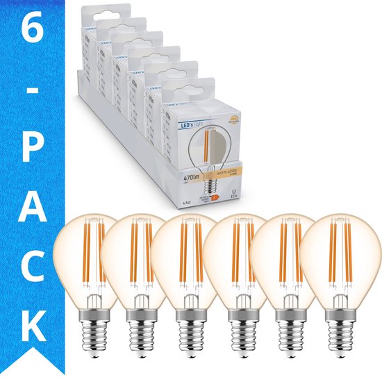 LED’s Light dimbare LED lampen E14 – 470 lm – 6-pack