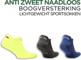 Norfolk - 3 paar - Ultra Light Low cut Sportsokken - Enkelsokken Heren - Sneakersokken - Blauw / Geel / Grijs - 43-46 - Izzy