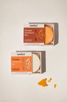 LOOFY'S - DUO Voordeelset 0% Plastic - Shampoo en Conditioner Voordeelverpakking - Curly Girl Proof - Krullen Shampoo Bar - [Orange|Ginger-Orange] - Curly Girl Shampoo - 100% Vegan - Loofys