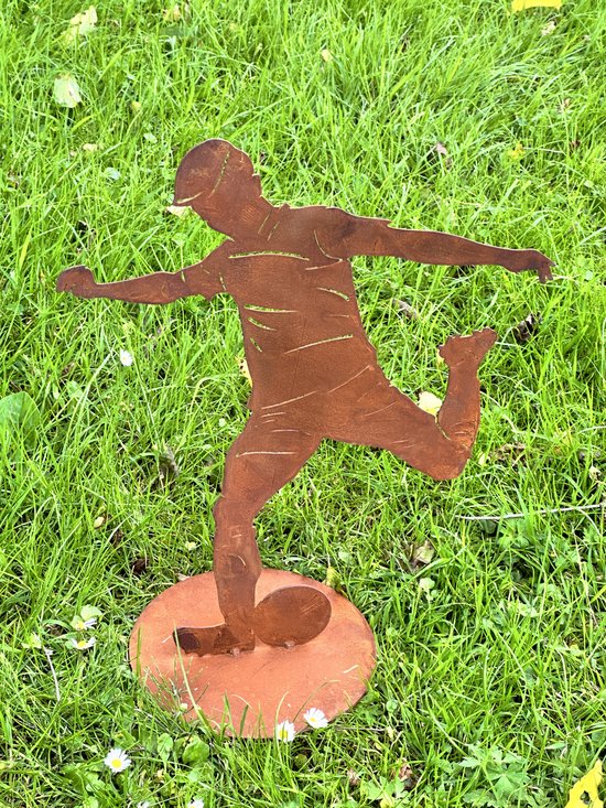 Footballeur - Jardin - Graf - Cadeau - Décoration - Rouille noble - Souvenir AF-540H