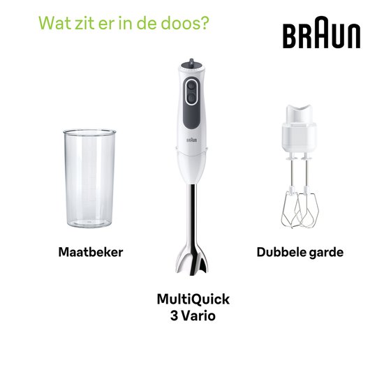 Braun MultiQuick 3 Vario MQ3105BWH - Staafmixer - Wit van Braun — afbeelding 4
