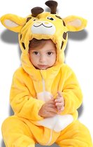 BoefieBoef Giraffe Dieren Baby Onesie Romper Pyjama - Carnaval - Baby & Peuter Verkleedkleding - Verkleedkostuum - Kinder Dierenpak - Dreumes Kruippak - Boxpak - Baby & Dreumes & Peuter 6-18 maanden