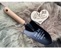 Creaties van Hier - Tuinschep - met houten hartje juf - bedankt juf - bedankt cadeautje - cadeau juf