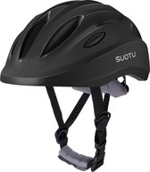 Suotu Kinderhelm - Buitenspeelgoed - Fietshelm Jongens en Meisjes - S - 52-56CM - Zwart