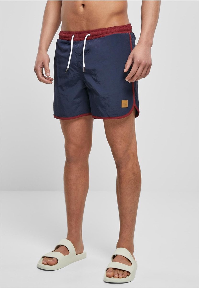 Urban Classics Retro Zwemshorts S Blauw